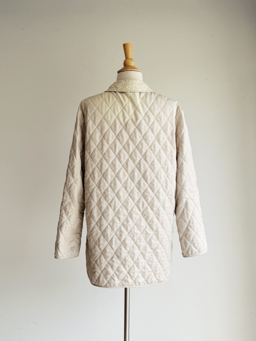 Burberry London Quilted Jacket Nova Check Lined Beige Coat Best Fit Large - Picture 4 of 7